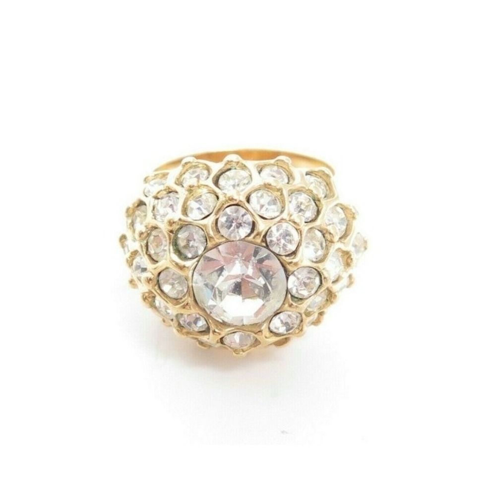 Vintage Sparkly Rhinestone Cocktail Ring